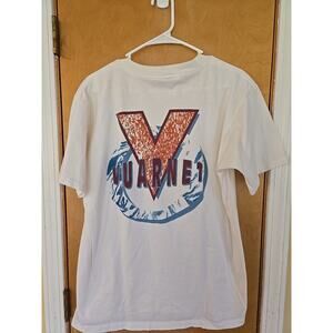 Vintage Vuarnet France Graphic 90s USA T Shirt Mens L White